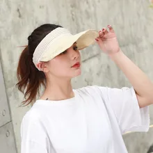 Женская летняя Складная бейсбольная кепка с регулируемыми широкими полями, Солнцезащитная шляпа с пустым верхом XRQ88