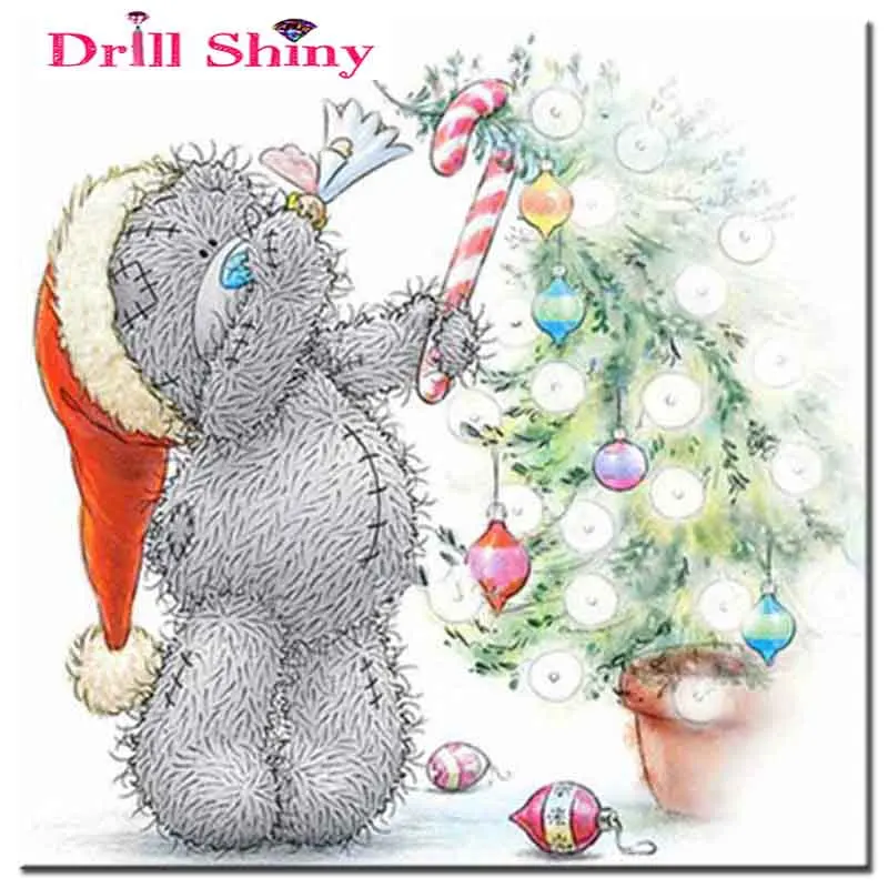 

5D DIY Diamond embroidery cartoon Christmas bear diamond painting Cross Stitch full drill Rhinestone mosaic decoration