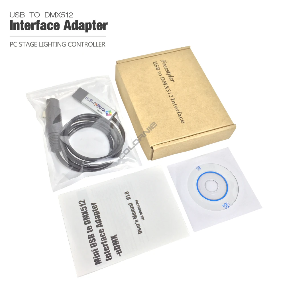 USB naar DMX-interfaceadapter LED DMX512 Computer PC Podiumverlichting Controller Dimmer kopen vanaf een prijs van 14