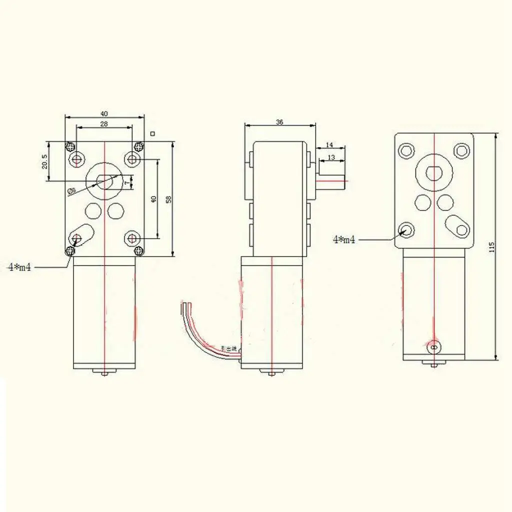 Motorreductor De Tornillo Sinf/ín De Alto Par Reversible 24V DC Con Engranajes 12-470RPM Plata-260rpm