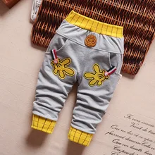 DIIMUU/Новинка; Модная одежда для маленьких мальчиков; однотонные длинные брюки с аппликацией в виде пальмы; сезон весна-осень; брюки; подходит для От 1 до 3 лет