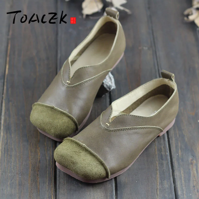 

Fashion Loafers Comfortable Women Shoes Casual Work Driving Shoes Women Flats Genuine Leather Flat Plus Size