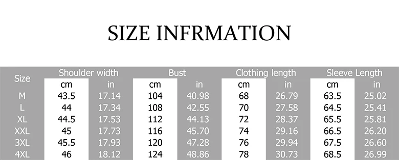 jackets male size