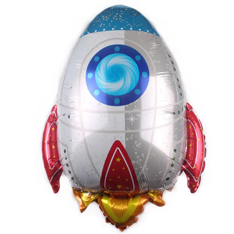 

XXPWJ New cartoon rocket aluminum balloon child festival party event decoration balloon self-closing T-079