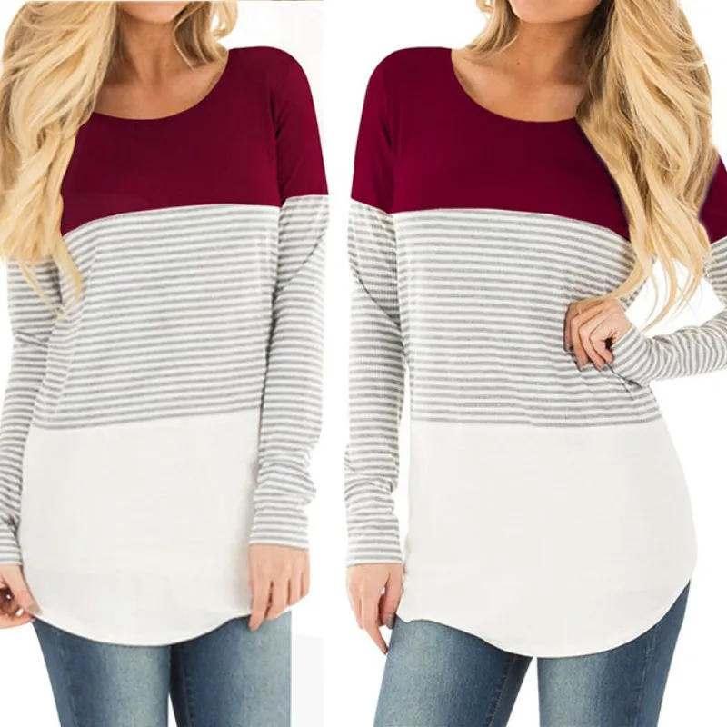 2019 Casual Women Maternity Clothes Breastfeeding T Shirt Long Sleeve Stripe Nursing Tee Top Pregnancy Shirts Clothing 2019 Casual Women Maternity Clothes Breastfeeding T Shirt Long Sleeve Stripe Nursing Tee Top Pregnancy Shirts Clothing