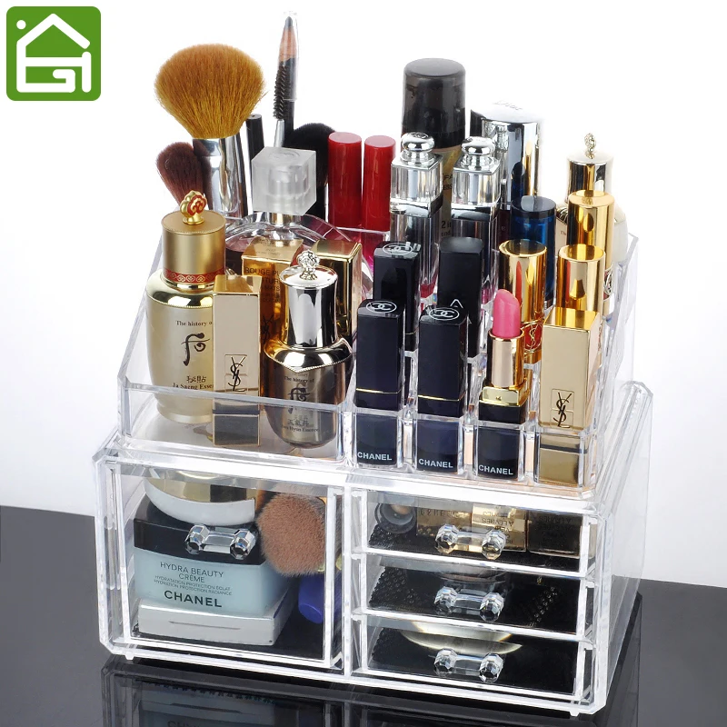 Acrylic Makeup Jewelry Storage Container 4 Compartment ...