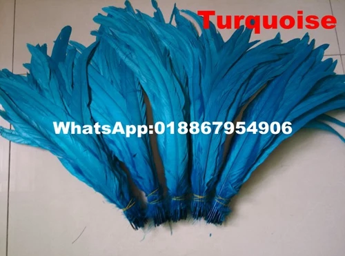 35-40 см/14-16 дюймов коричневый петух хвост featherFor костюм и маска Coque ПЕТУХ хвост перья 500 шт - Цвет: turquoise
