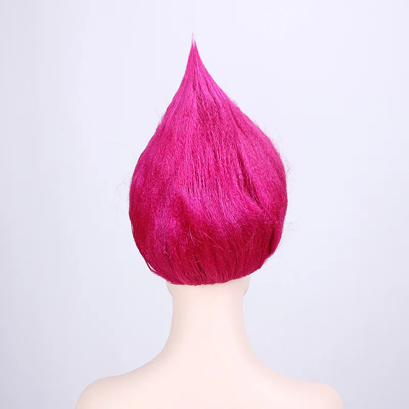 Trolls Wig for Kids Children Pink Costume Cosplay Birthday Party Supplies Kids Hairs Hat Wig with Hair Band Party Hat (2)