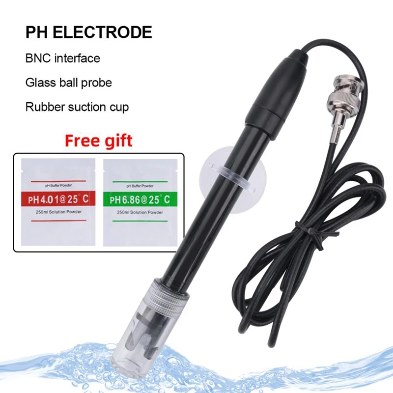 1Pcs Ph-201 Black Laboratory Electrode Electrode Sensor Connector Probe Ph Composite Electrode