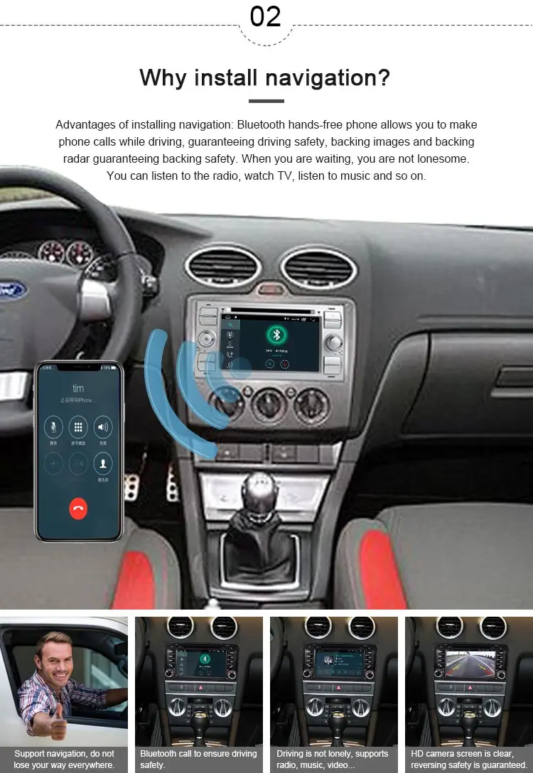 Flash Deal JDASTON Android 8.1 Car Multimedia Player For Ford Mondeo Focus Transit C-MAX S-MAX Fiesta 2 Din Car Radio GPS Navi DVD 2G+32G 3