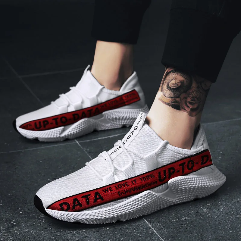 2018 Men Casual Canvas Espadrilles Boosts Shoes Male Fashion Sneakers Lightweight White Red ...