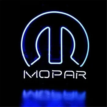 

NEON SIGN Dodge MOPAR LOGO AUTO MOTORS DEALER Signboard REAL GLASS BEER BAR PUB display RESTAURANT outdoor Light Signs 17*14"