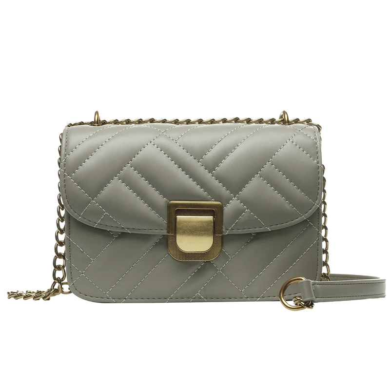 

Elegant Female Flip Square Bag 2019 Fashion New Quality PU Leather Women's Designer Handbag Lock Chain Shoulder Messenger Bag