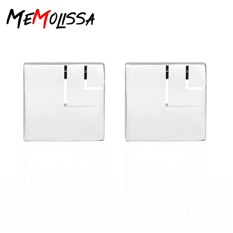 Memolissa Vintage Square Solid Color Cufflinks Curved Surface Design Wedding High Quality Gemelos Para Camisas | Украшения и
