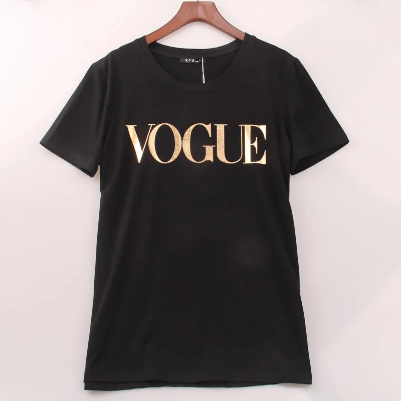 Черный Модные летние женские футболки размера плюс XS-4XL, модные женские футболки с принтом, женские топы, женские футболки, Новое поступление, горячая Распродажа - Цвет: Черный
