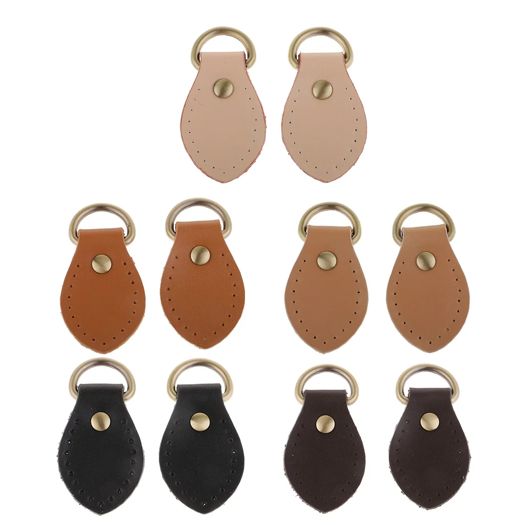 2pcs Sew on Leather Handle Buckles Tabs DIY Shoulder Bag Handbag Replacement