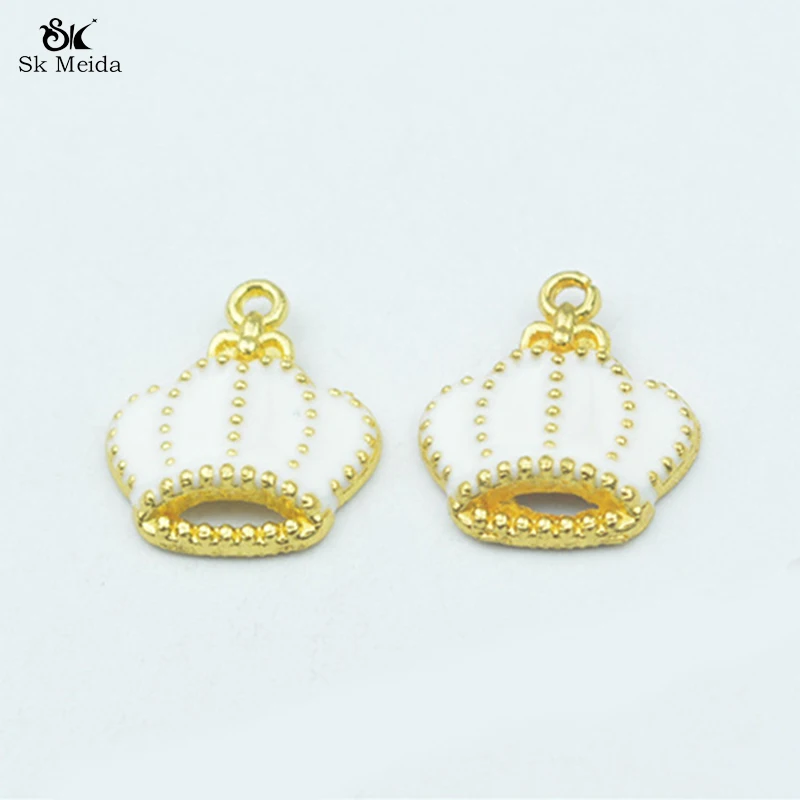 10PCS DIY Retro Alloy Exquisite Embellishments Golden Crown Drip