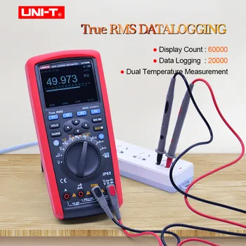 

True RMS Data logging Multimeter UNI-T UT181A AC DC volt Ampere meter ohm Capacitance temp tester Chargeable Li-Battery EU Plug