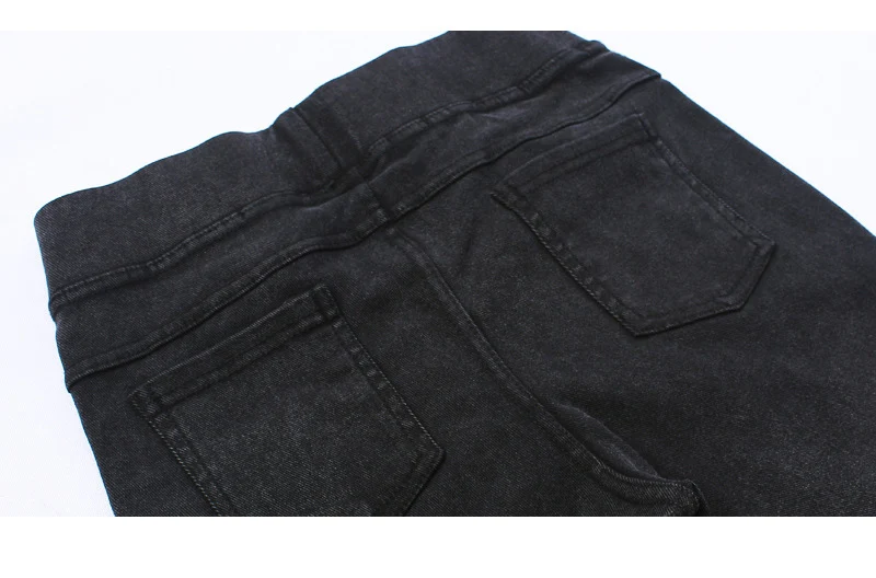 Rihschpiece рваные Большие размеры 6XL женские лекинсы штаны черные панк толстые Джеггинсы Леггинсы с высокой талией узкие брюки RZF1482