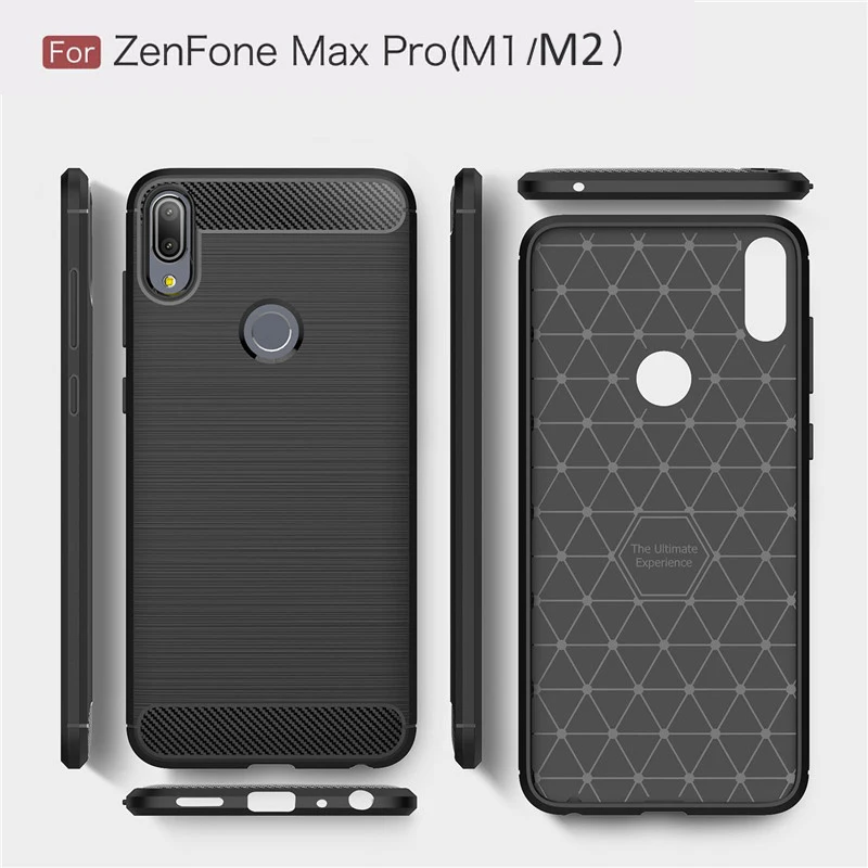Роскошный чехол для Asus Zenfone Max Pro M1 ZB602KL ZB601KL Мягкий бампер армированный карбоновый