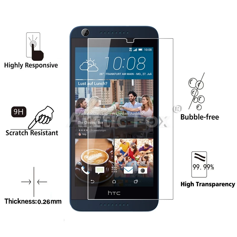 2 шт./лот закаленное Стекло для htc Desire 626 S Экран протектор Защитная пленка