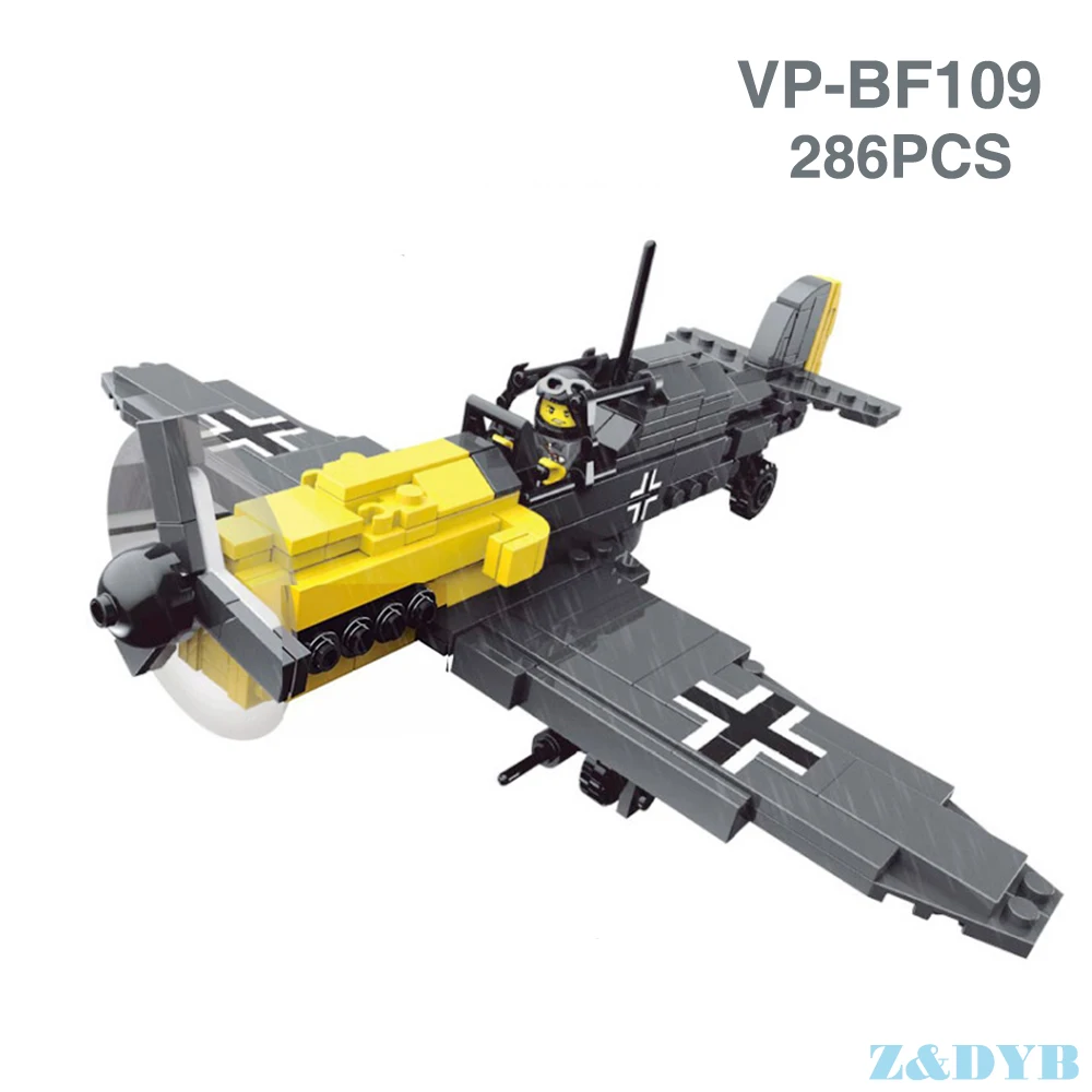 476 шт. Spitfire WW2 Fighter P51 BF109 военное оружие самолет армейский замок Модель