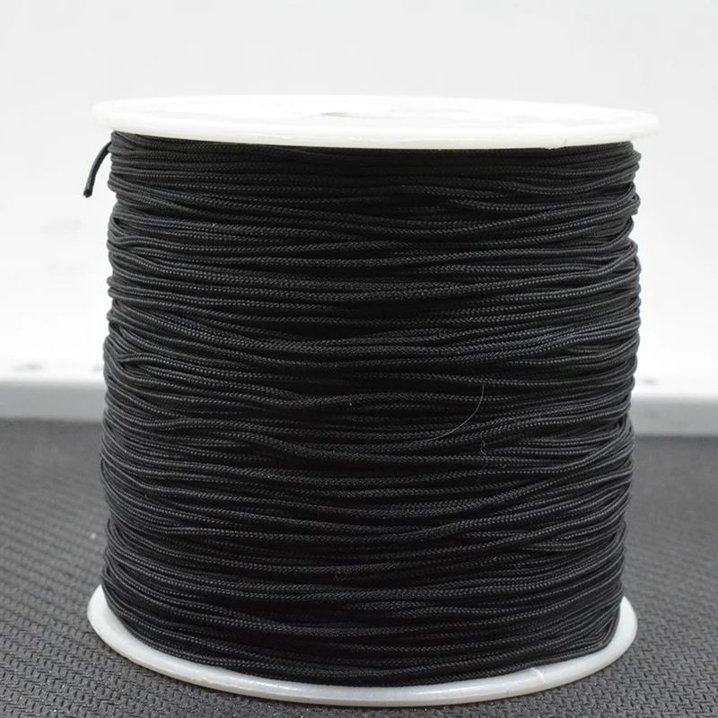 

Wholesale Black and White 100 yards/Spool 0.8MM Nylon Chinese Knotting Macrame Cord Braided DIY Beading String Thread