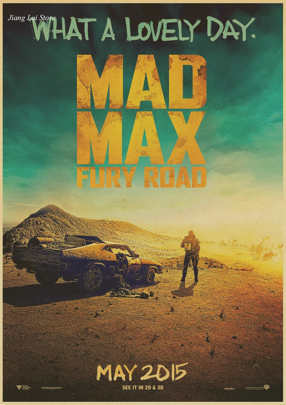 Винтажный постер Mad max Дорога ярости Том Харди Charlize Терон постер фильма плакат ретро Стикеры из крафтовой бумаги Ретро плакат - Цвет: H258