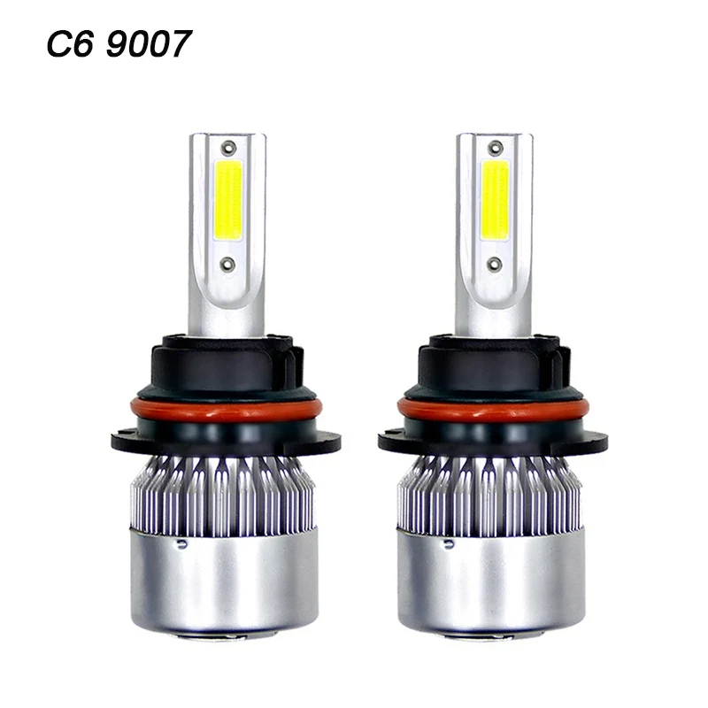 VicTsing 2pc C6 LED Car Headlights H1 H4 H7 H8H9H11 H109005HB3 9004HB1 9008 9007 H27 HB4 LED Headlight Light Bulb 72W 6000K (1)