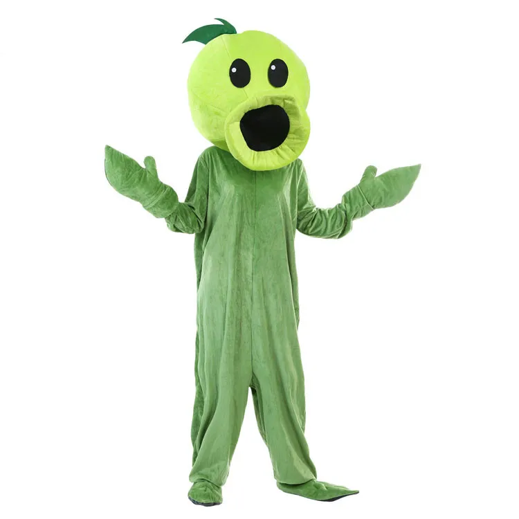 Adultos planta vs zombies PEA Shooter mascota PEA Shooter Cosplay traje