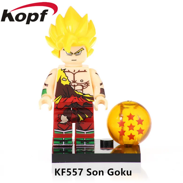 KF557 20Pcs No Box 20 шт. строительные блоки кирпичи Сон Гоку Супер трусы экшн Dragon Ball серии Фигурки Majin Buu модель для детей игрушки KF561 - Цвет: KF557 20Pcs No Box