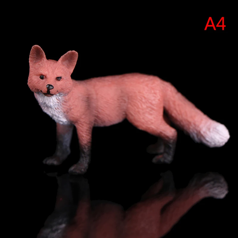 Realistic red fox wildlife zoo animal figurine model figure for kids toy gifNYFK 