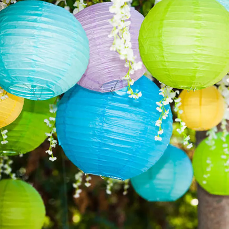 10Pcs 4/6/8/12inch Chinese Paper Lantern Hanging Lampion New Year Wedding Birthday Party