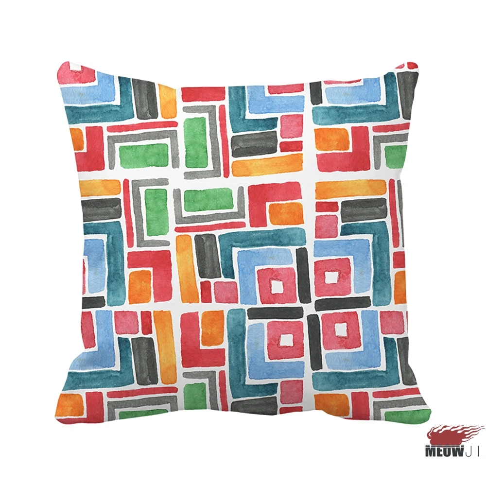 [MIAOJI] Multi Size Soft Watercolor Colorful Elegant Dots Throw Pillow