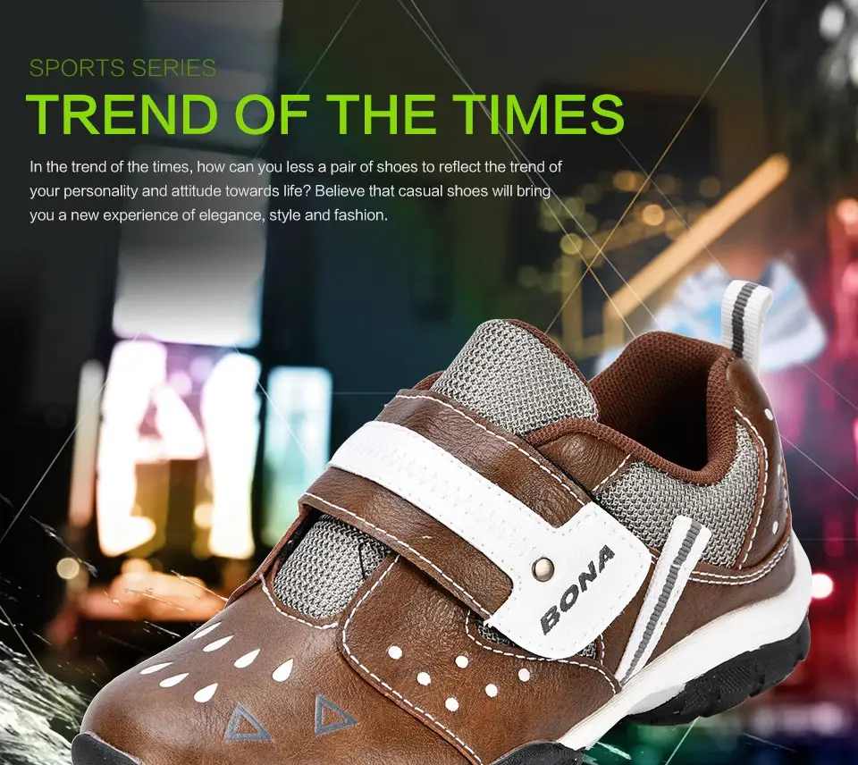 Meninas de Lazer Bona Novo Estilo Moda Crianças Sapatilhas Malha Sintética Meninos Sapatos Casuais Sapatos Hook & Loop Rápido Frete Grátis 4 Cheap Tênis