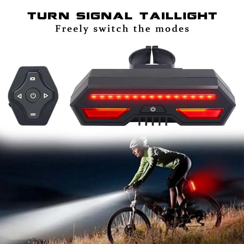 Беспроводной велосипедный задний сигнальный светильник для велосипеда, задний фонарь, умный USB Перезаряжаемый велосипедные аксессуары, водонепроницаемый пульт дистанционного управления, светодиодный