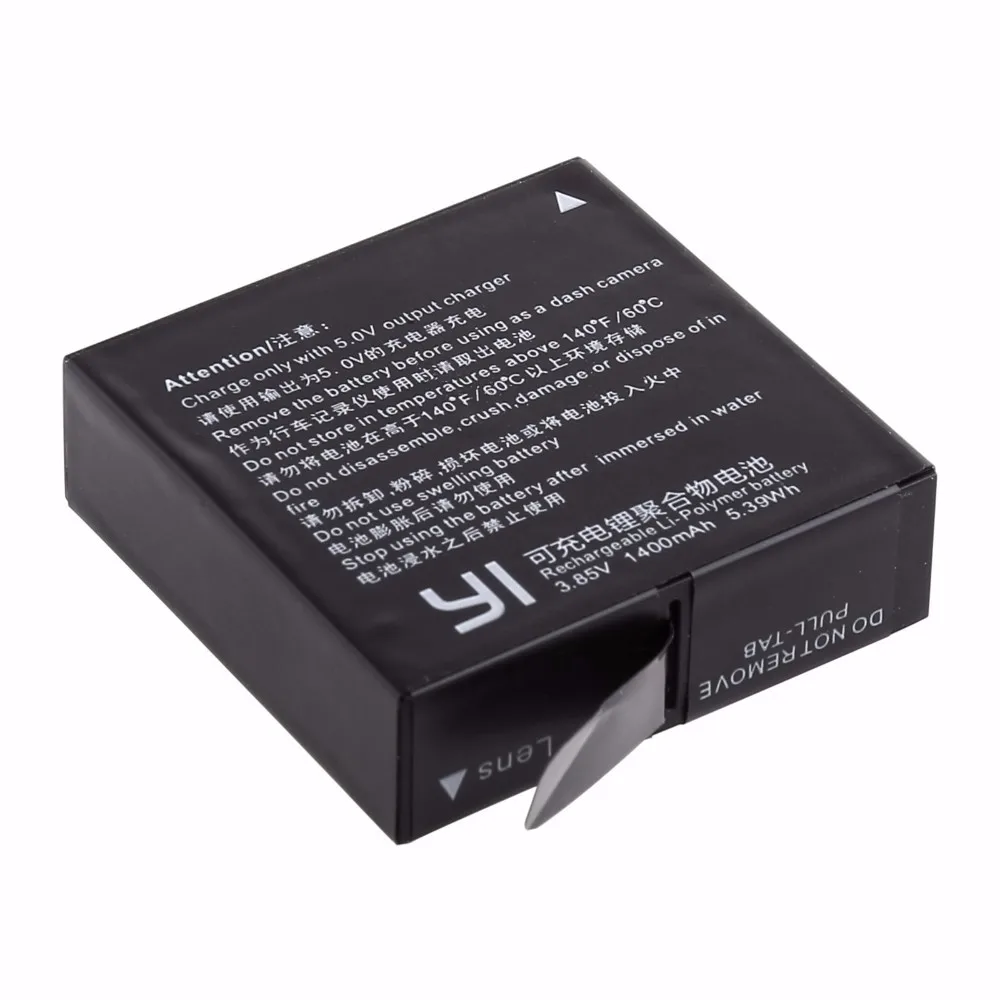 4x1400 mAh Yi 4K AZ16-1 Аккумулятор для Xiaomi YI lite YI 2 4K+ 360 VR батарея+ USB двойное зарядное устройство Xiaoyi 4K Экшн-камера