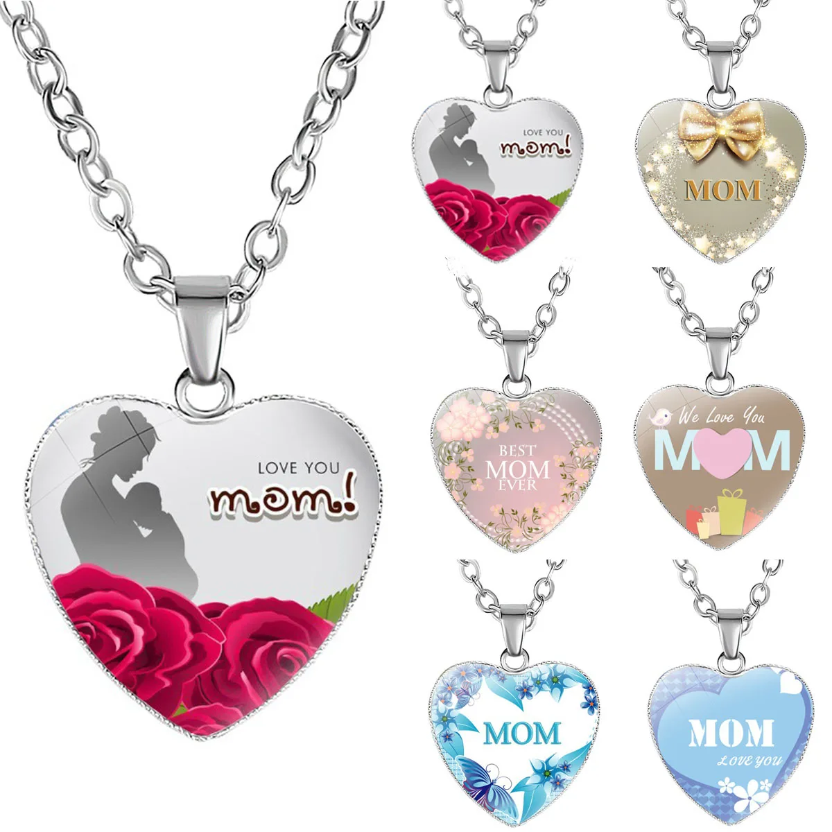 Женское Ожерелье с кулоном Love Heart ожерелье на цепочке подарок день матери для