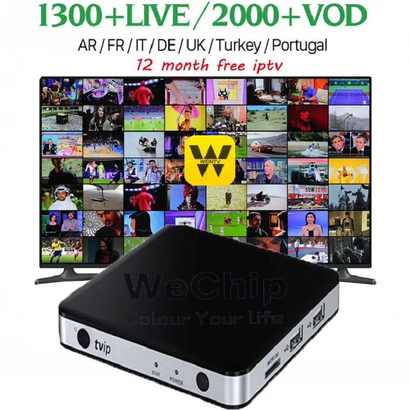 

Wechip mini TVIP 605 Box Amlogic Quad Core 1GB Android 6.0/Linux Dual OS Smart TV Box Support H.265 Airplay DLNA