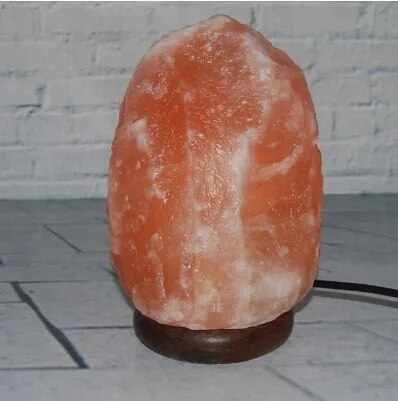 

2.5-3kg New Himalayan Salt Lamp with Neem Wood Base+bulb+Switch for Air Purification Therapy Natural Mineral Rock Light