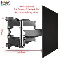 

BEISHI 6 Arms TV Wall Mount Bracket Full Motion Tilt TV Bracket Suit for 32''-65'' TV Screen load up to 40kg VESA 400x400mm