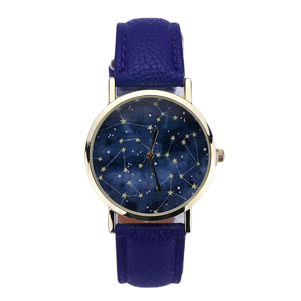 

Zerotime #501 2019 NEW Women Wristwatch Star Pattern Leather Analog Quartz Wrist Watch Luxury elegant gifts girls Free Shipping