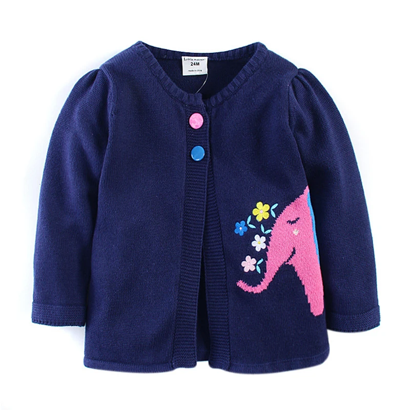 

Autumn Winter Knitwear Girls Knitted Sweater Baby Girl Cardigan Knitted Fashion Brand Downy Sweater Clothing for Girls 2-7 Yrs