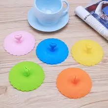 Еда Класс Силиконовое сердце Форма Анти-пыль Кубок Крышка герметичные Чай Кофе уплотнительная крышка Кепки многоразовые чашку крышкой
