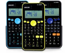 Genuine Desktop Dual Power 252 Kinds Function Scientific Calculator Solar+Battery Power 12 Digital 2-Line LCD Display