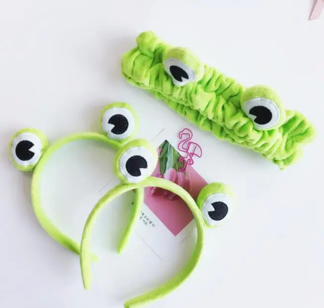 

Korean kids fashion cartoon elastic hairband Cute girl small fresh headdress hair accessories frog big eyes headbands