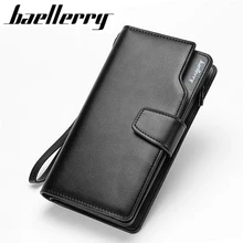 2017 New men wallets Casual wallet men purse Clutch bag Brand leather wallet long design men