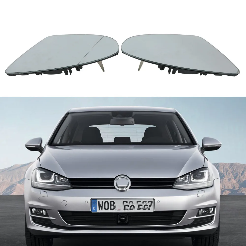 2Pcs Car Mirror Glass For VW Golf 7 MK7 GTI GTD 2013 2014 2015 2016