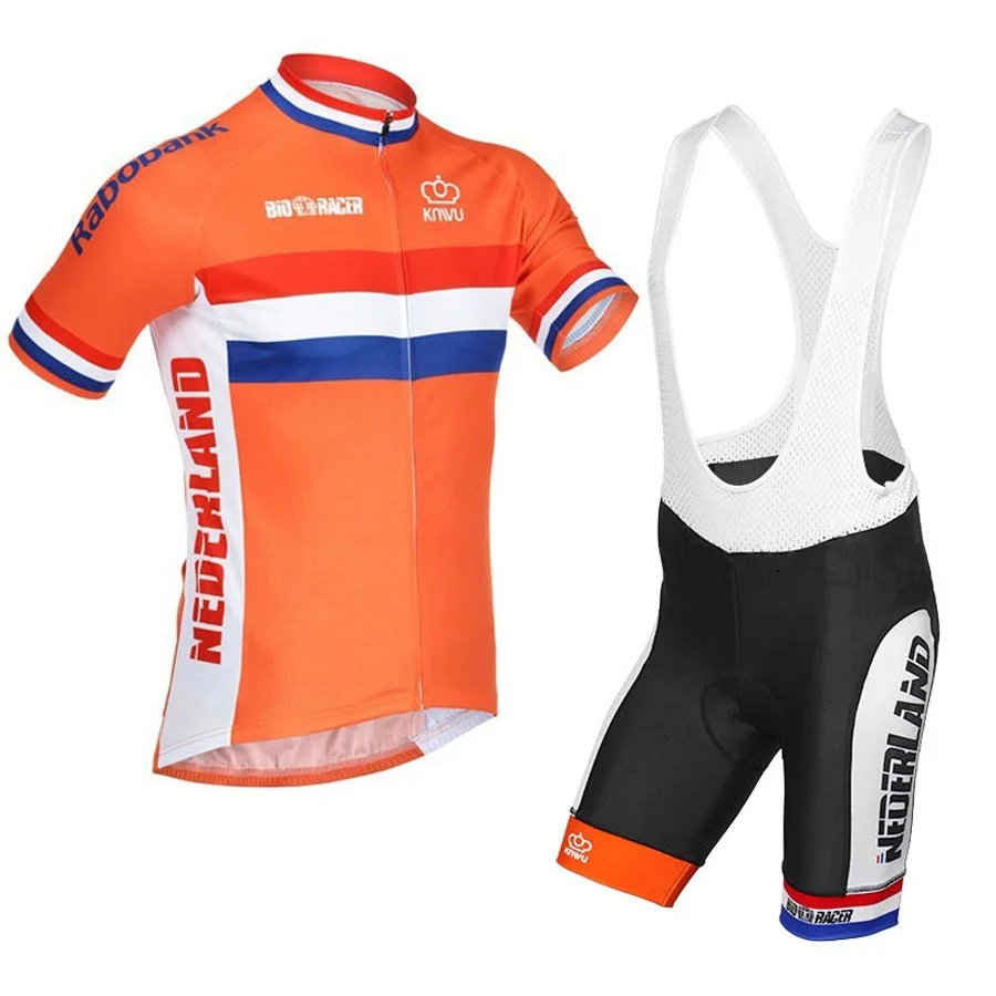 Для Мужчин's Orange Велосипеды Джерси голландский для верховой езды короткий рукав Майки Road Велосипеды одежда/одежда высокого качества гель площадку - Цвет: Style photo