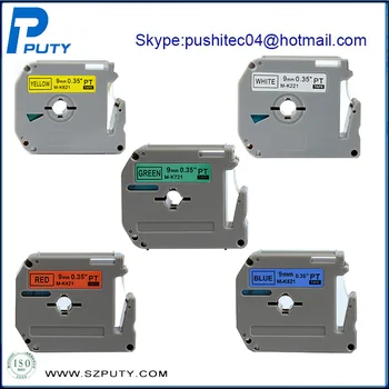 

5pcs Mixed Colors 9mm Compatible Brother Ribbon Cassette Label Tape M-k221 M-k621 M-K421 M-K521 M-K721 for P-touch Printer